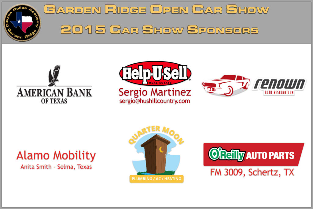 Image of Sponsors for the 2015 Open Car Show