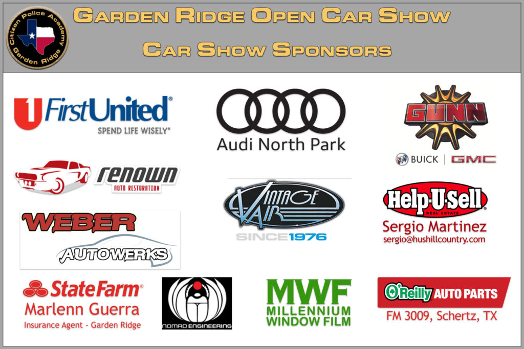 Image of Sponsors for the 2021 Open Car Show