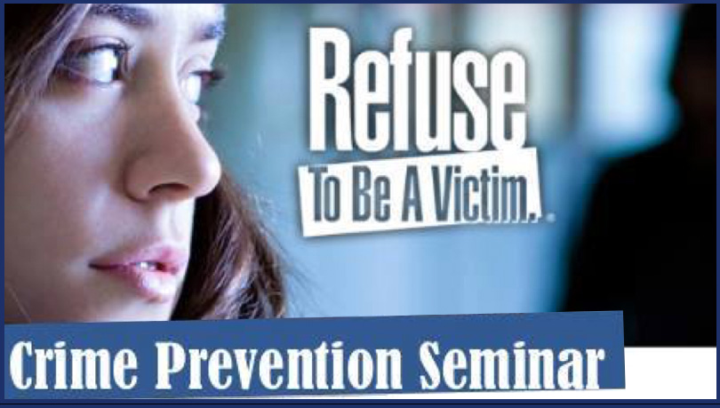 Invitation for the Refuse to be a Victim seminar.